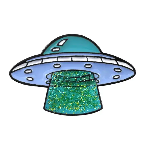 BROOCH LAPEL ENAMEL Magical Pins Pin (Page 1) - GREEN UFO - Clothing & Apparel