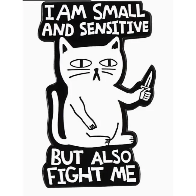 BROOCH LAPEL ENAMEL Magical Pins Pin (Page 1) - I Am Small and Sensitive Kitty - Clothing & Apparel