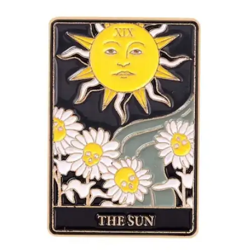 BROOCH LAPEL ENAMEL Magical Pins Pin (Page 1) - Tarot Cards Sun - Clothing & Apparel