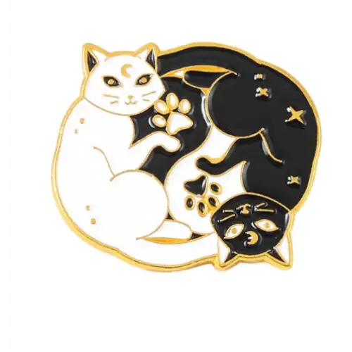 BROOCH LAPEL ENAMEL Magical Pins Pin (Page 1) - Ying Yang Kitty - Clothing & Apparel