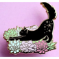 BROOCH LAPEL ENAMEL Magical Pins Pin (Page 1) - Kitty with Lotus - Clothing & Apparel