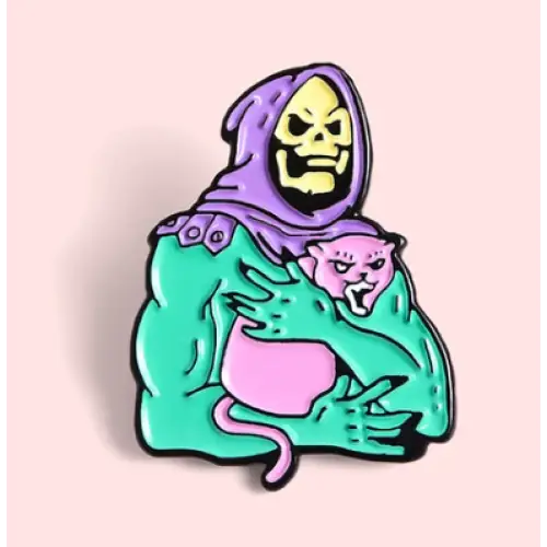 BROOCH LAPEL ENAMEL Magical Pins Pin (Page 2) - Skeletor Cat - Clothing & Apparel