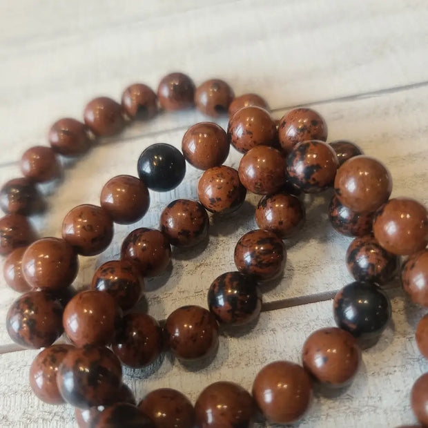 Mahogany Obsidian Bead Bracelets - 10mm - OMC BRACELETS