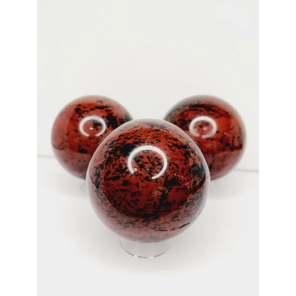 🌰🖤 Mahogany Obsidian Spheres – Grounding Protection & Strength! ✨ - Spheres
