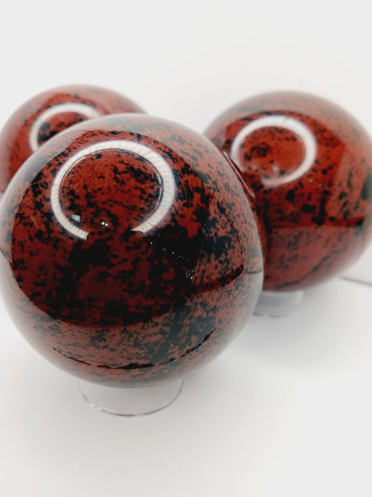 🌰🖤 Mahogany Obsidian Spheres – Grounding Protection & Strength! ✨ - Spheres