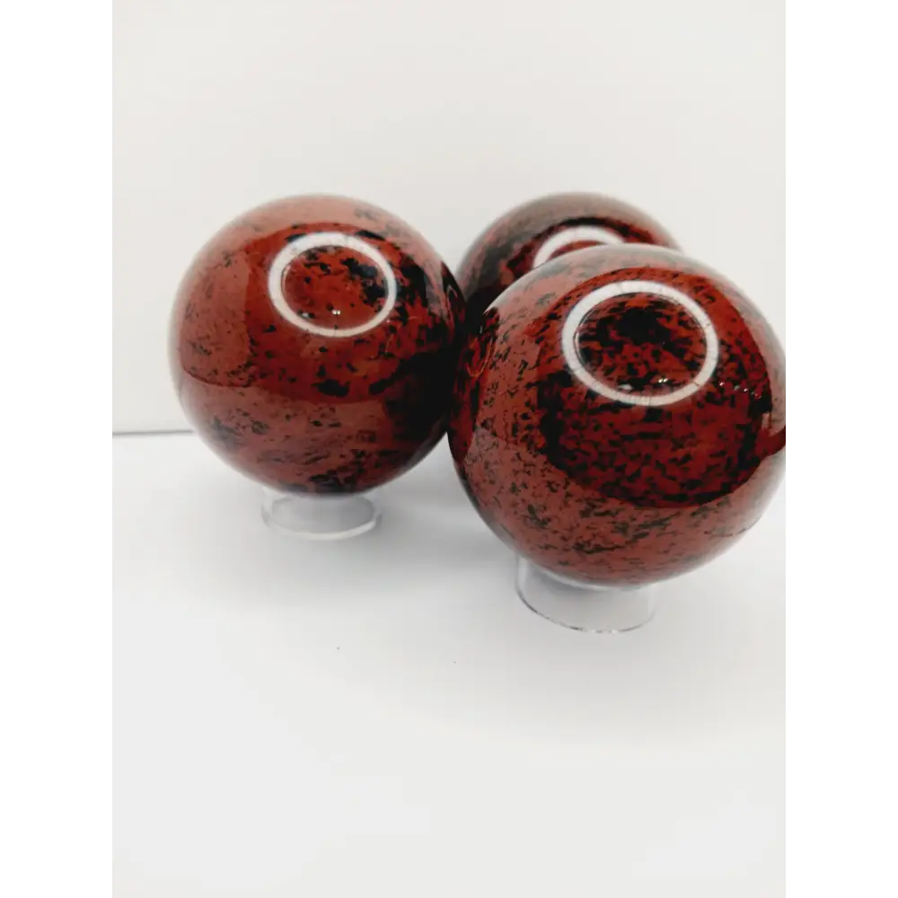 🌰🖤 Mahogany Obsidian Spheres – Grounding Protection & Strength! ✨ - Spheres