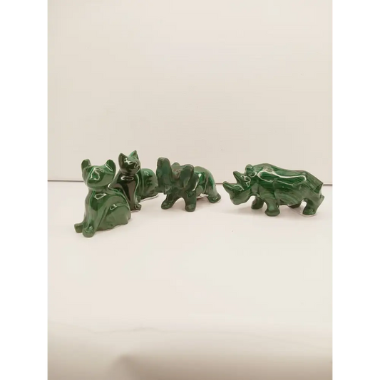 🐾💚 Malachite Animal Carvings – Transformation Protection and Heart Healing ✨