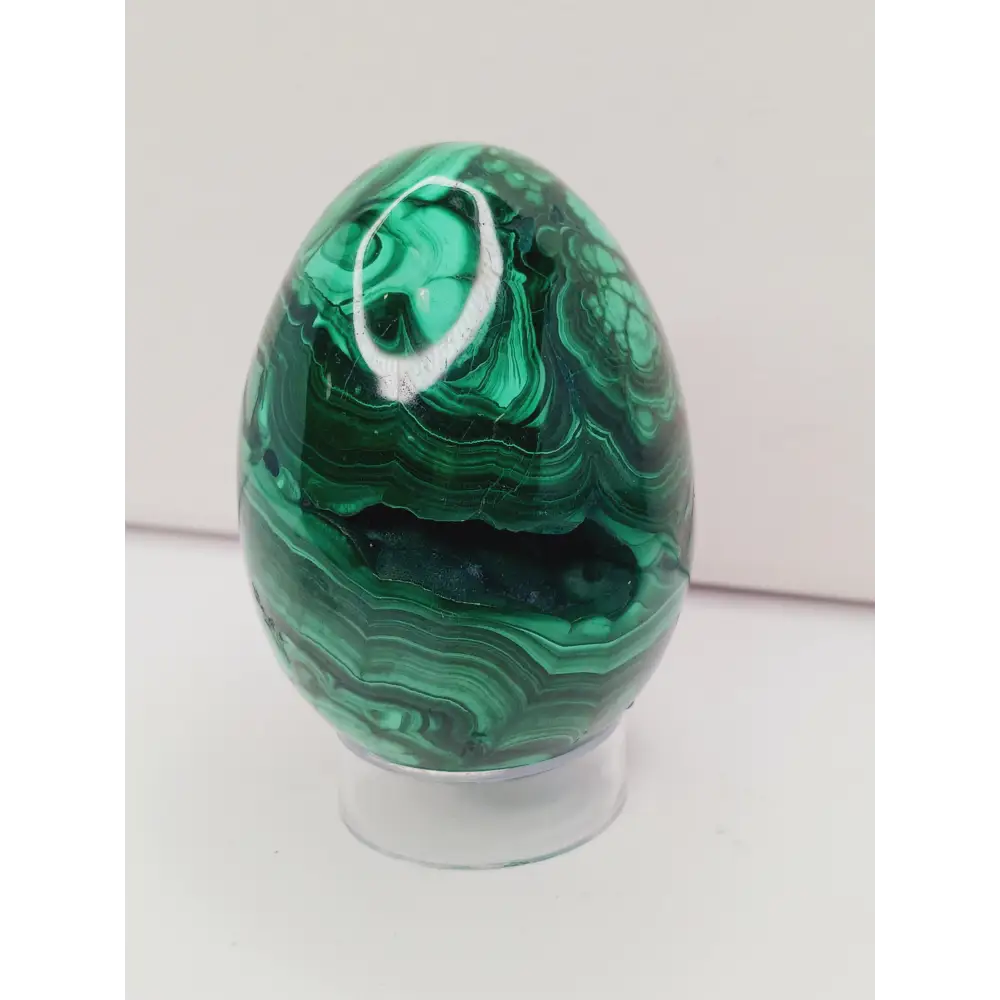 💚🥚 Malachite Egg – Transformative Beauty Growth and Heart Healing! ✨ - 2 3/4’’’ Egg - Spheres