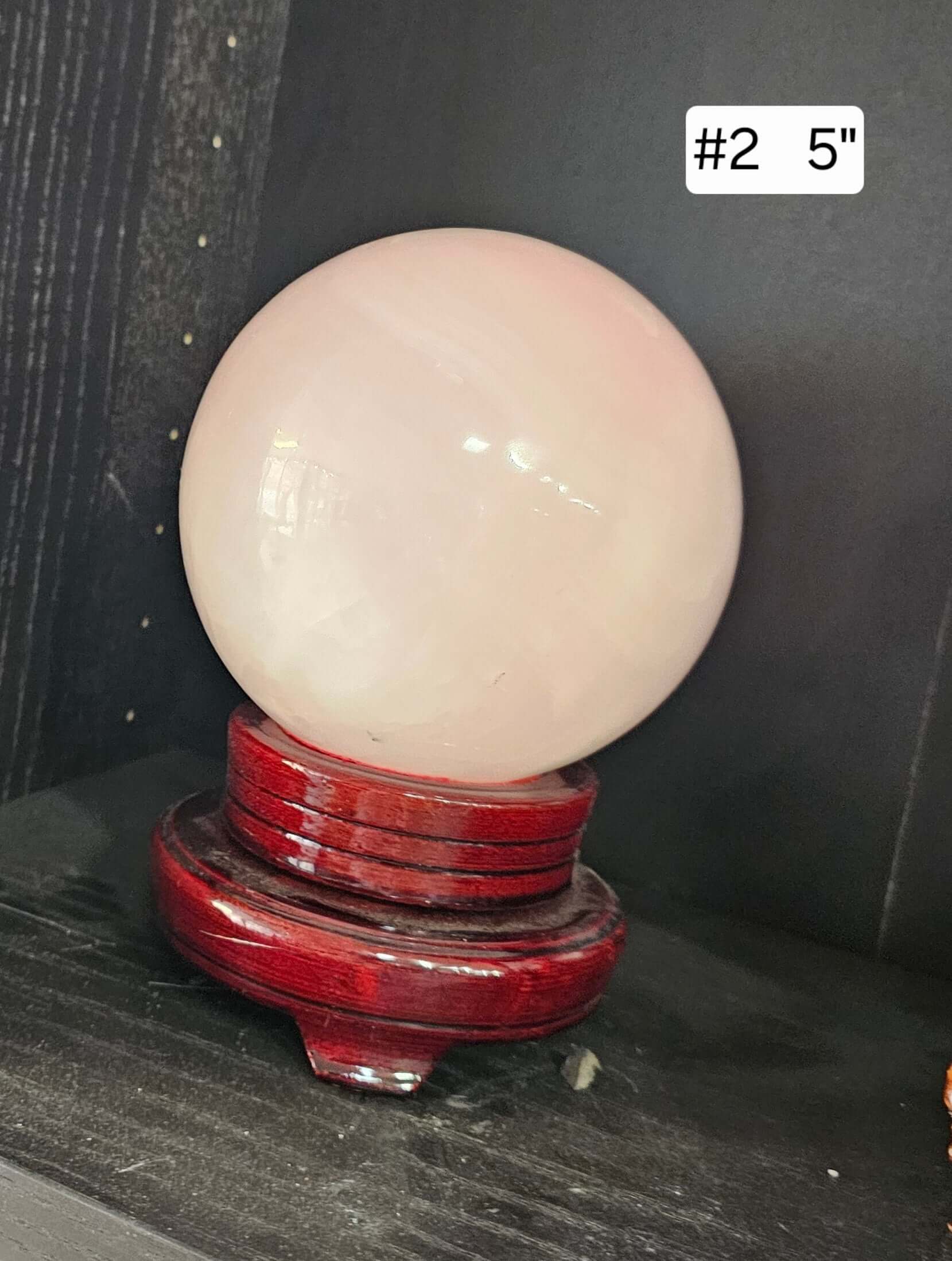 Mangano Calcite Spheres - 5’’