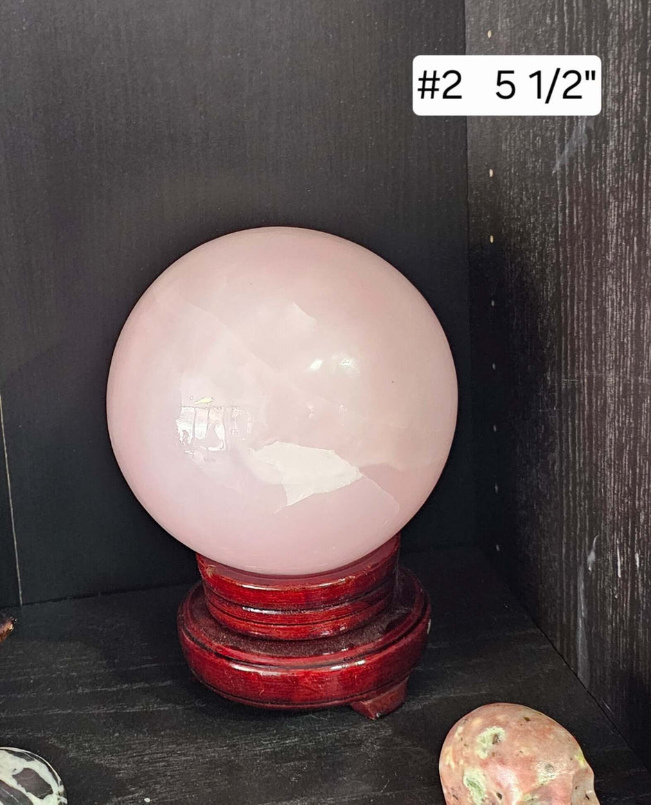 Mangano Calcite Spheres - 5 1/2’’