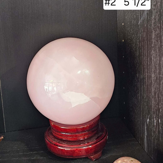 Mangano Calcite Spheres - 5 1/2’’