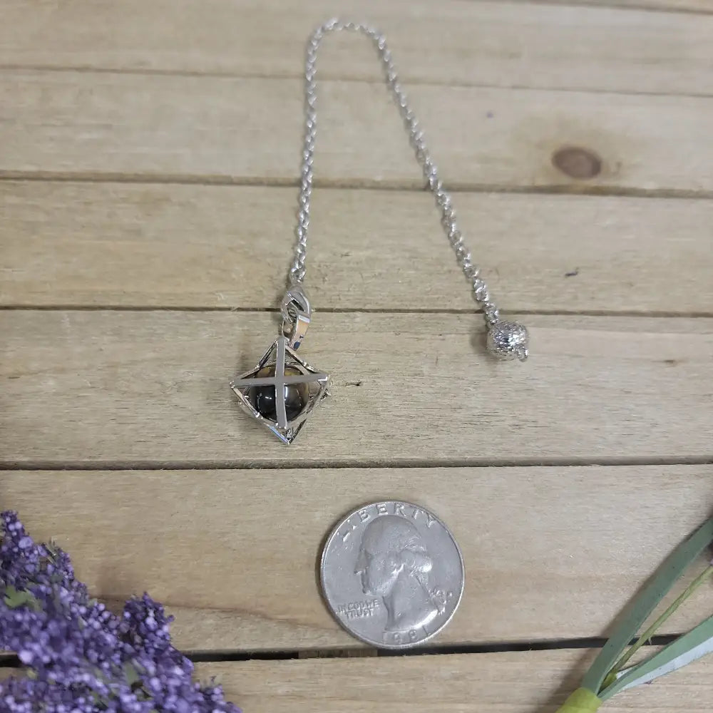 MERKABA / CRYSTAL PENDULUM - TIGERS EYE - Pendulums & Mats