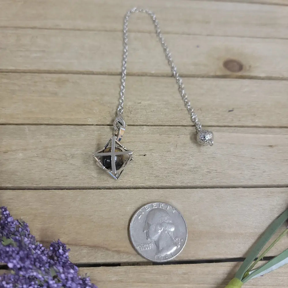 MERKABA / CRYSTAL PENDULUM - TIGERS EYE - Pendulums & Mats