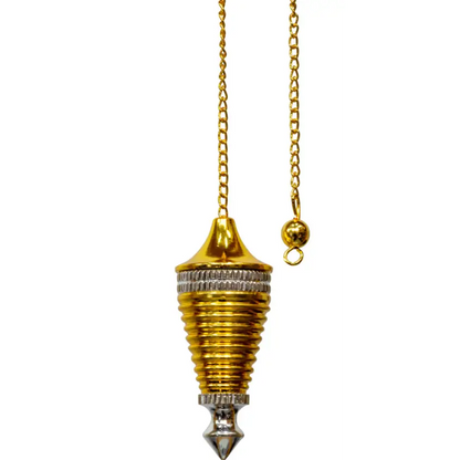 🔮✨ Metal Chambered Pendulums – Assorted Mystical Tools! ⚖️🌈 - Large Brass - Pendulums & Mats