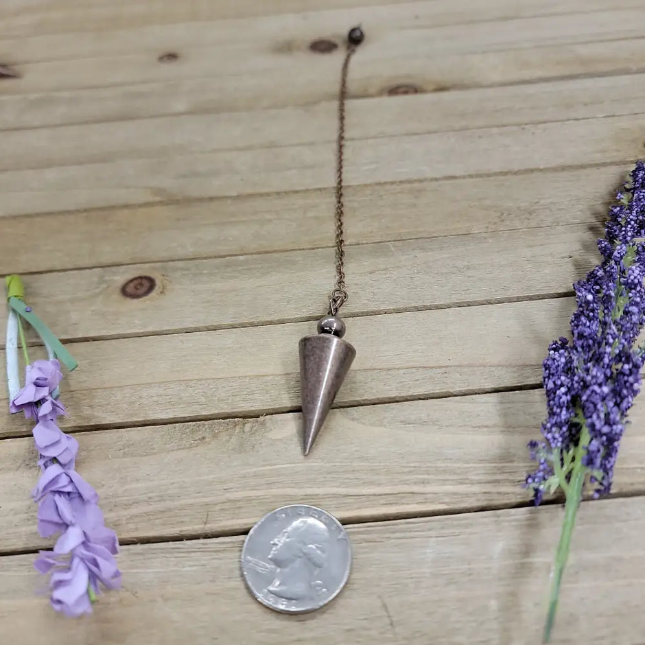 METAL CONE PENDULUM - ANTIQUE COPPER - Pendulums & Mats
