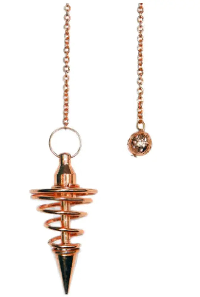 METAL CONE PENDULUM - Metal Spiral Pendulum - Pendulums & Mats