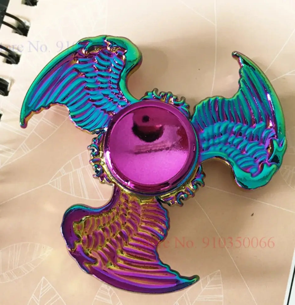 Metallic Rainbow Colored Fidget Spinners with Smooth Spin - 3 Wings - Chilling Out Accessories