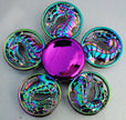 Metallic Rainbow Colored Fidget Spinners with Smooth Spin - 5 Dragons - Chilling Out Accessories