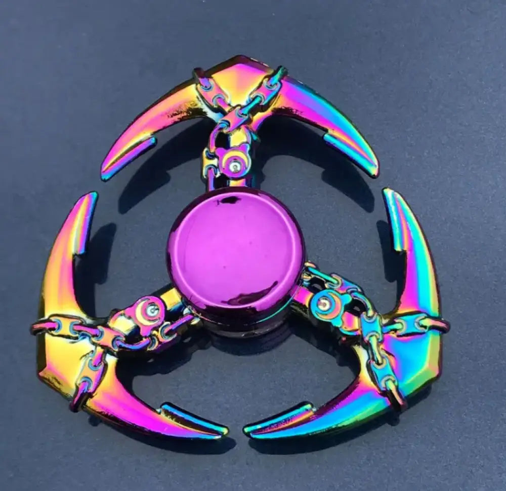 Metallic Rainbow Colored Fidget Spinners with Smooth Spin - Anchors - Chilling Out Accessories
