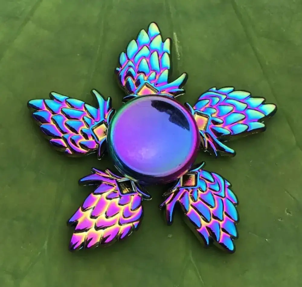 Metallic Rainbow Colored Fidget Spinners with Smooth Spin - Chilling Out Accessories