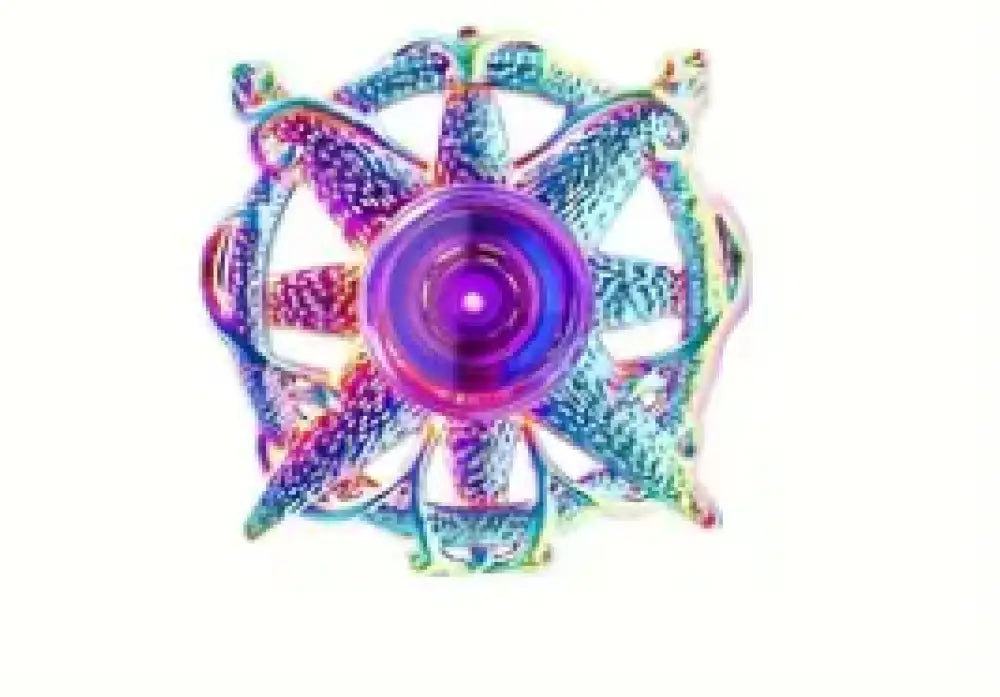 Metallic Rainbow Colored Fidget Spinners with Smooth Spin - Chilling Out Accessories