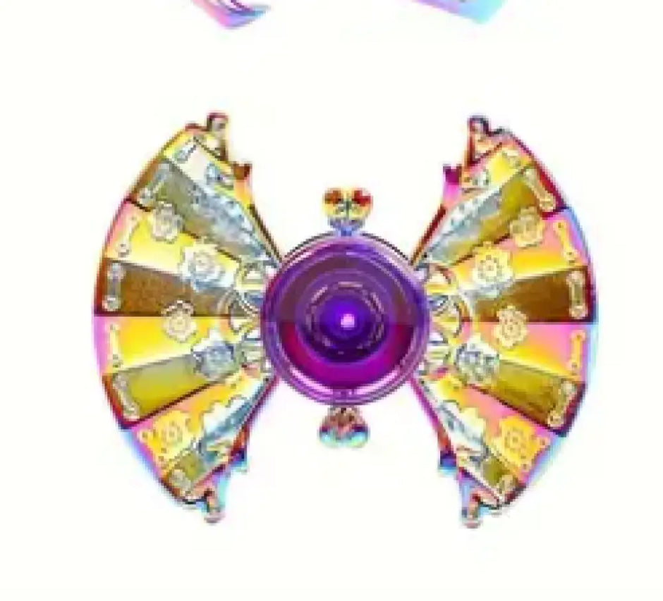 Metallic Rainbow Colored Fidget Spinners with Smooth Spin - Chilling Out Accessories