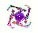 Metallic Rainbow Colored Fidget Spinners with Smooth Spin - Four Legs - Chilling Out Accessories