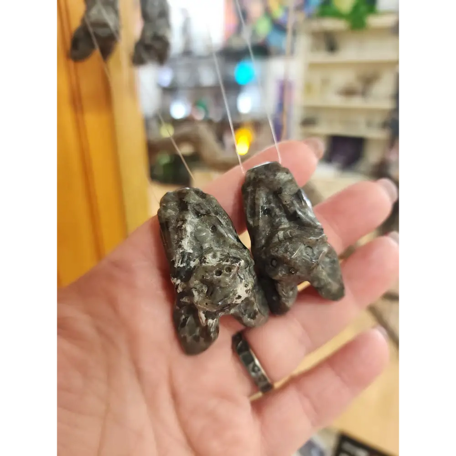 Little Stone Carvings- Owl Gnome Fairy Mushroom Llama Middle fingers and Bats