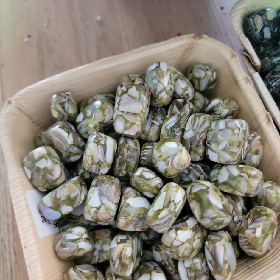 Mixed Shell Tumbles - LIGHT GREEN - Tumbles