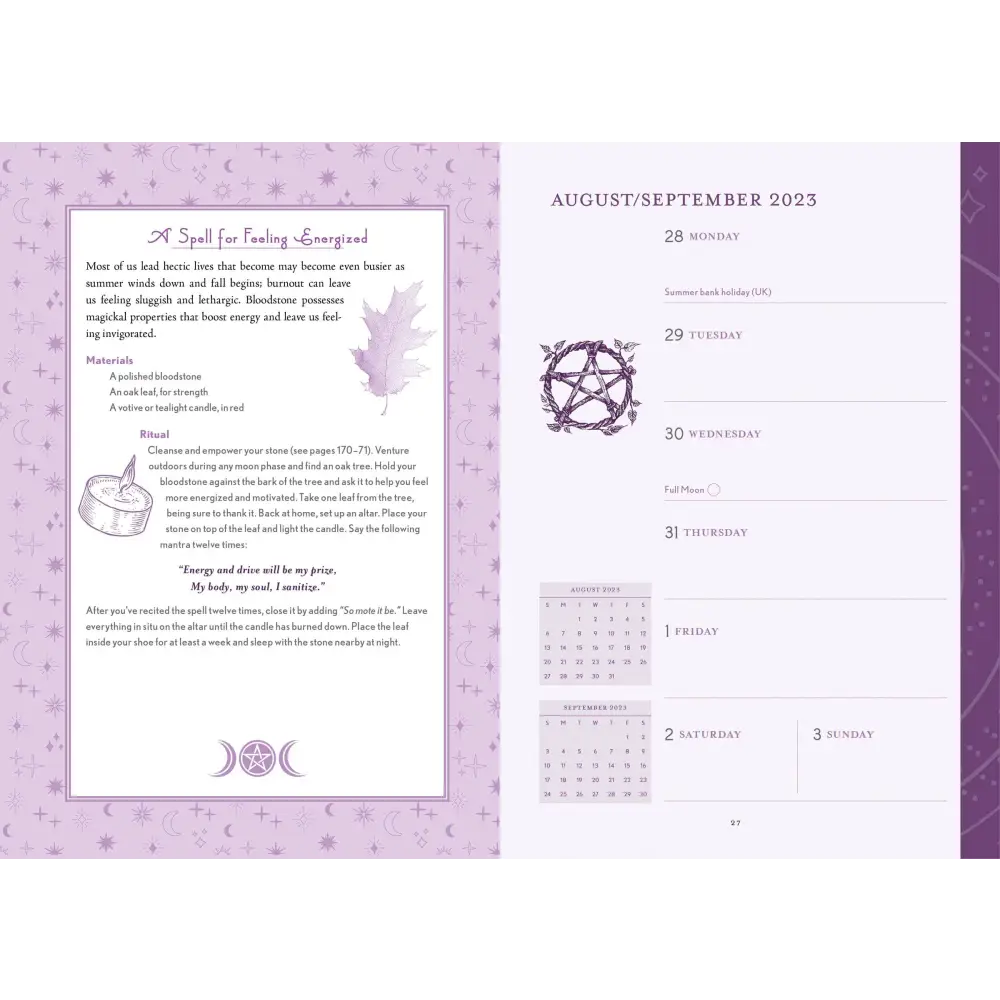 Modern-Day Witch 2024 Wheel of the Year 17-Month Planner - Tarot Decks & Divination