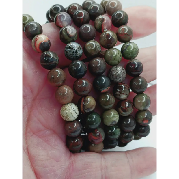 💰✨ Money Agate Bracelet 8mm – Abundance Prosperity and Confidence 🌿