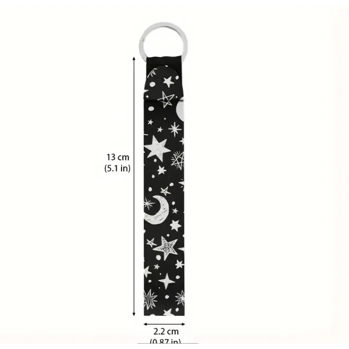 🌙⭐ Moon & Star Black Keychain – Cosmic Charm & Everyday Magic! 🖤 - Jewelry