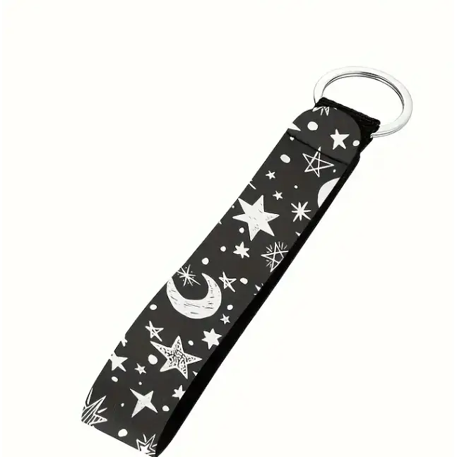 🌙⭐ Moon & Star Black Keychain – Cosmic Charm & Everyday Magic! 🖤 - Jewelry