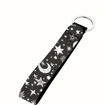 🌙⭐ Moon & Star Black Keychain – Cosmic Charm & Everyday Magic! 🖤 - Jewelry