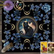 Moons with Cat Altar Cloth 29.5 x 29.5 - Altar Supplies