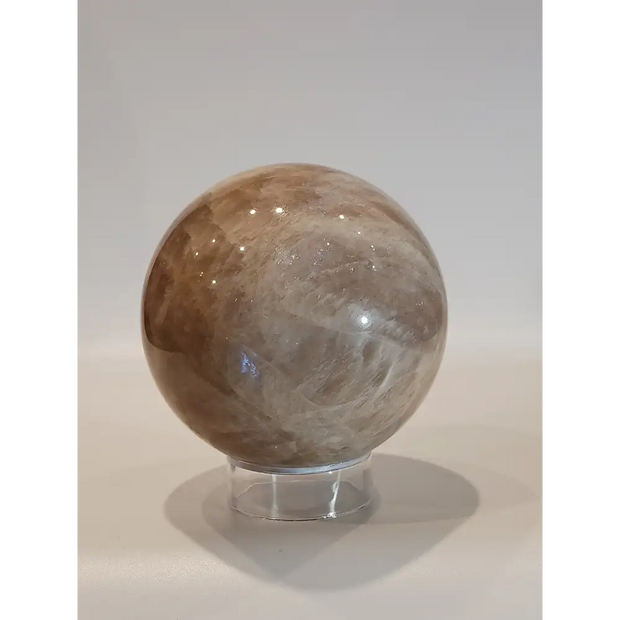 Moonstone with Sunstone Sphere – Harmony & Empowerment Crystal | The Mystical Moons - 1 - 3’’ - Spheres