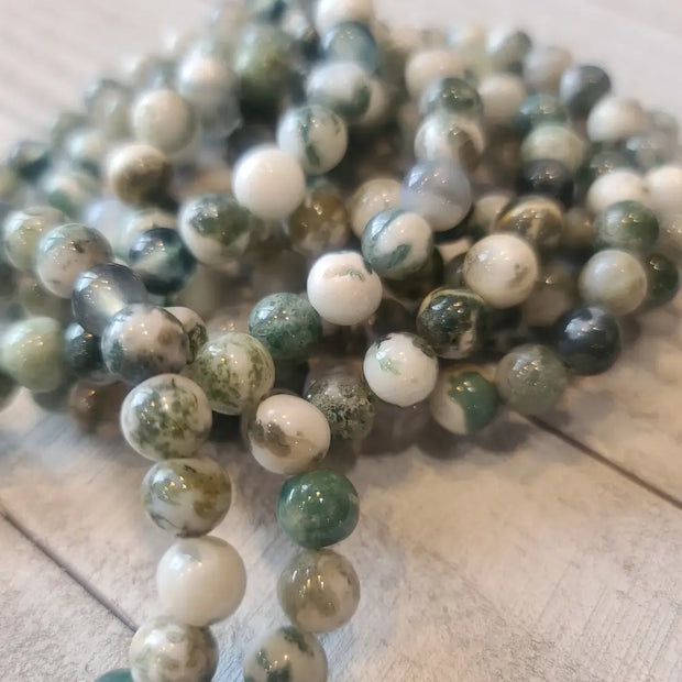 Moss Agate Bracelet - 8mm - OMC BRACELETS