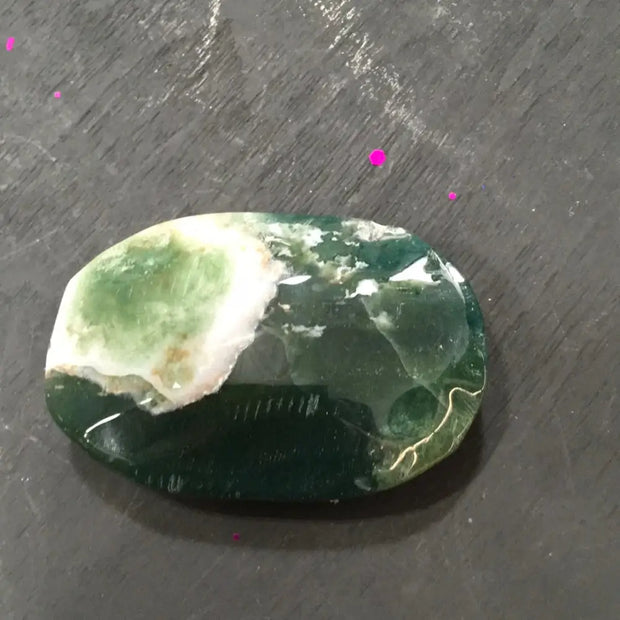 Incredible Moss Agate Palmstones and Hearts - 4 - PALM