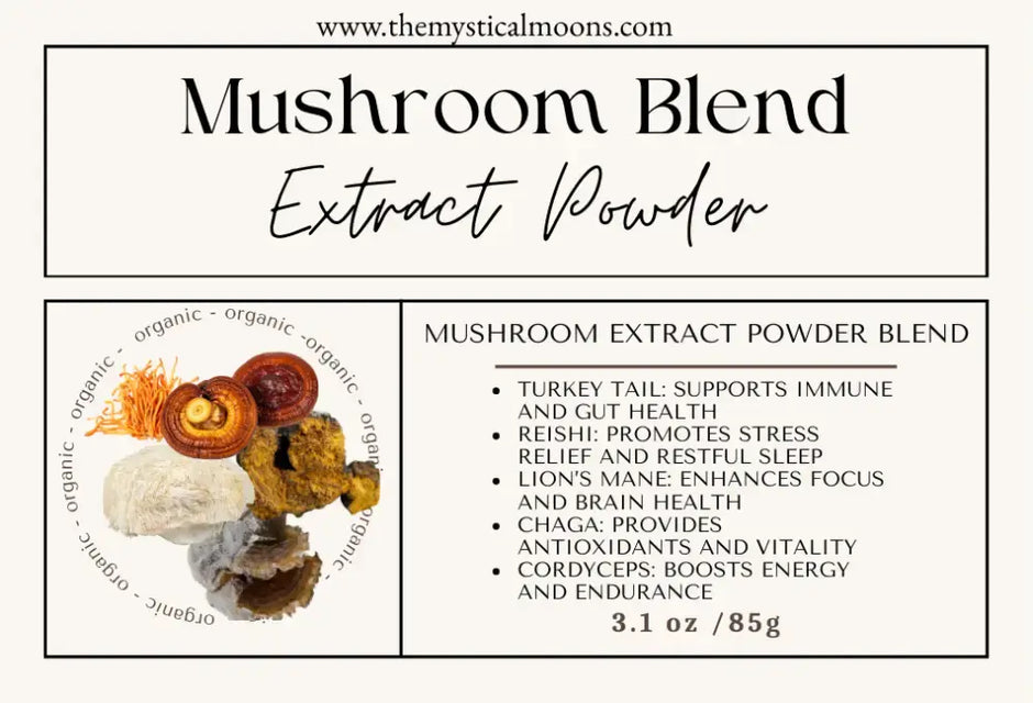Mushroom Extract Powders (organic) - Organic Mushroom Blend Powder