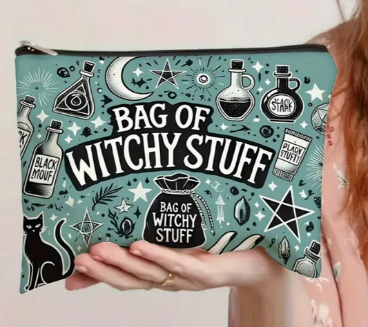 🧙♀️✨ Mystical Witchy Makeup Bag (8.5 x 6 in) – Everyday Enchantment Magical Organization and Witchy Style! 🌙 - Bags