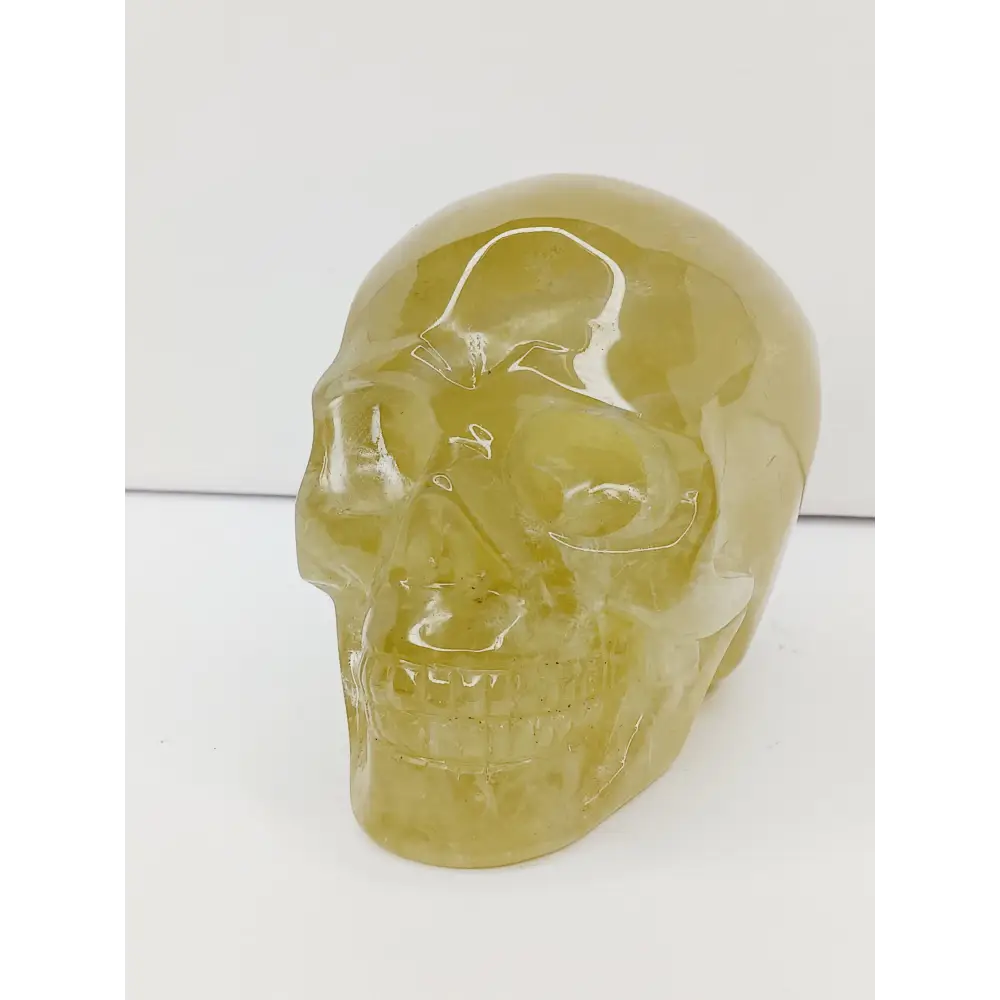 💛✨ Natural Citrine Skull – 4’’ x 3.5’’ – Manifestation Joy & Abundant Energy! 💀 - Carvings
