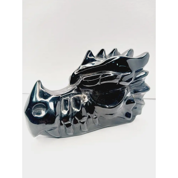 🐉🖤 Obsidian Dragon Head Carving 7’’ – Protection Power and Ancient Magic! ✨