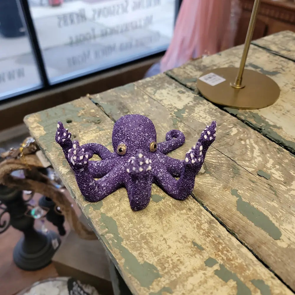 Octopus With An Attitude - Purple - Statues