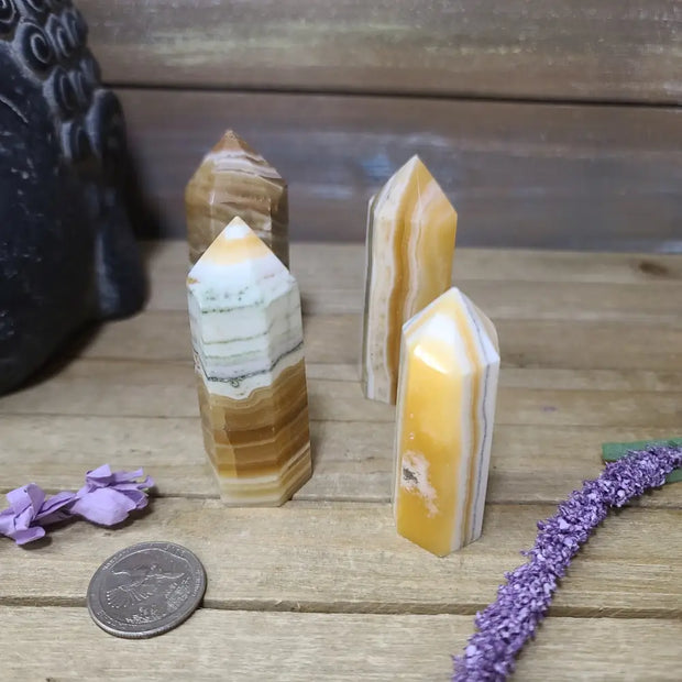 ORANGE CALCITE POINTS - Towers