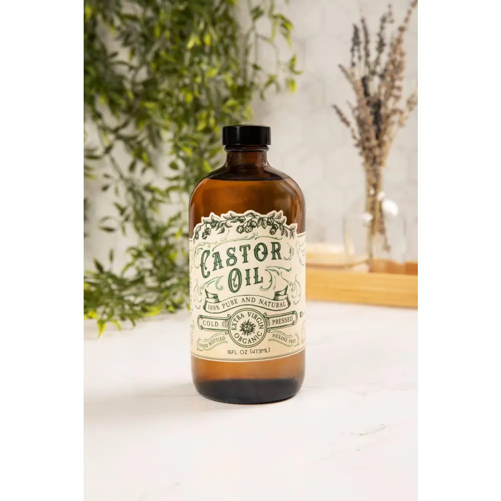 🌱✨ Organic Cold Pressed Castor Oil – Hexane Free & USA Bottled (16 oz) 💧 - Herbs & Accessories