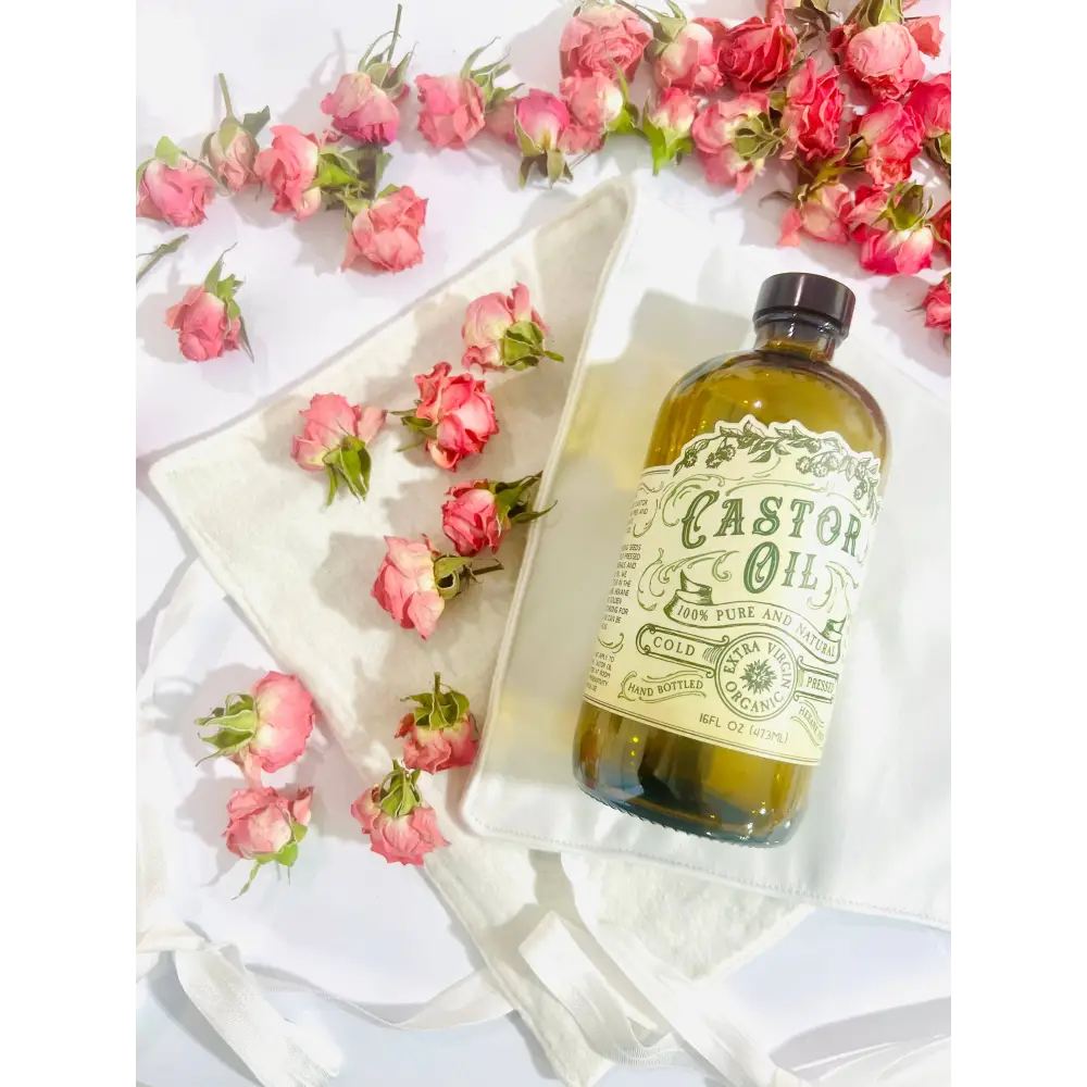 🌱✨ Organic Cold Pressed Castor Oil – Hexane Free & USA Bottled (16 oz) 💧 - Herbs & Accessories