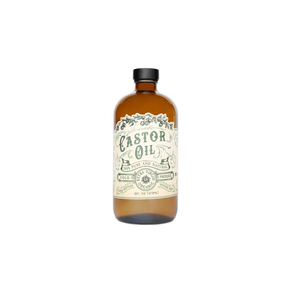 🌱✨ Organic Cold Pressed Castor Oil – Hexane Free & USA Bottled (16 oz) 💧 - Herbs & Accessories