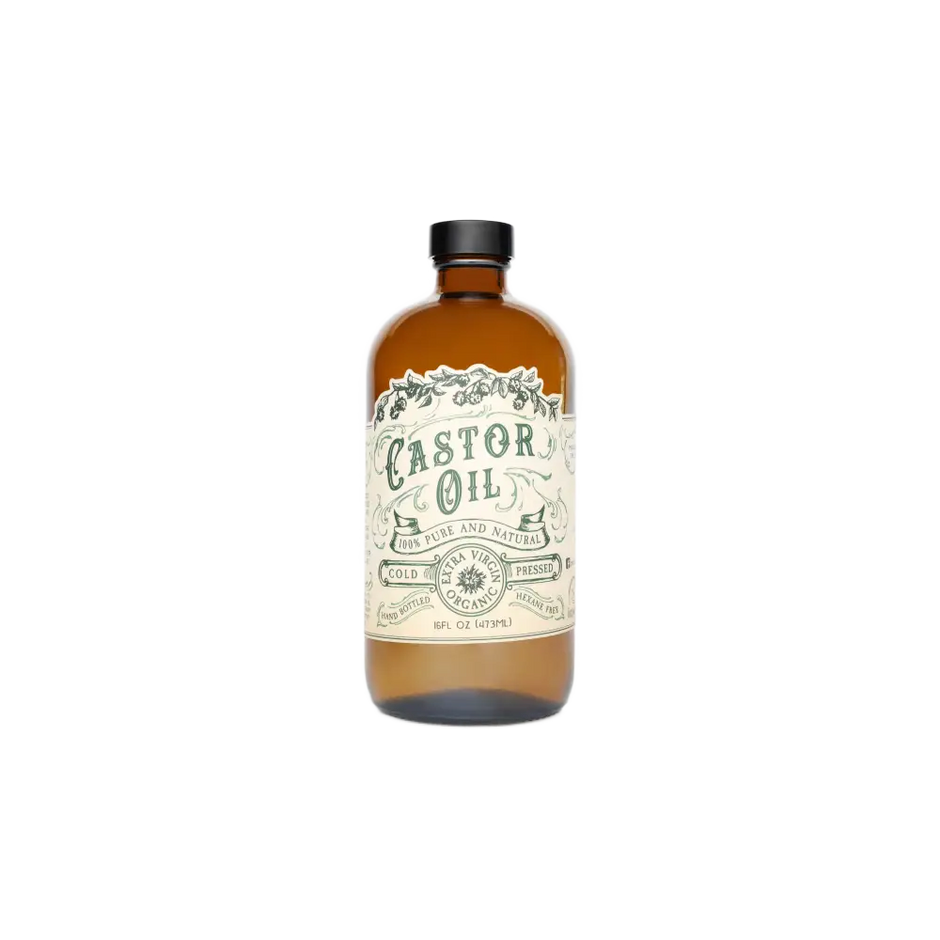 🌱✨ Organic Cold Pressed Castor Oil – Hexane Free & USA Bottled (16 oz) 💧 - Herbs & Accessories