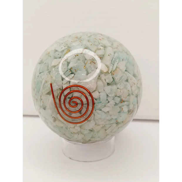 🌟🔮 Orgonite Spheres – Multi-Crystal Energy for Protection & Harmony! ✨ - Amazonite - Spheres