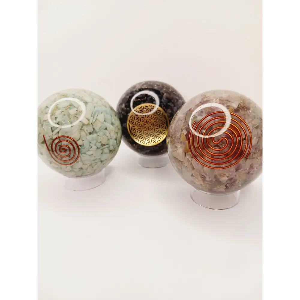 🌟🔮 Orgonite Spheres – Multi-Crystal Energy for Protection & Harmony! ✨ - Spheres